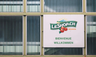 Arbeitgeber LeShop - Willkommensschild LeShop employeur - écriteau de bienvenue